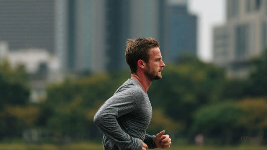 Man who is running.